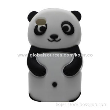The Lovely Panda Silicone Mobile Phone Case for iPhone 5/5S, OEM Orders Welcomed